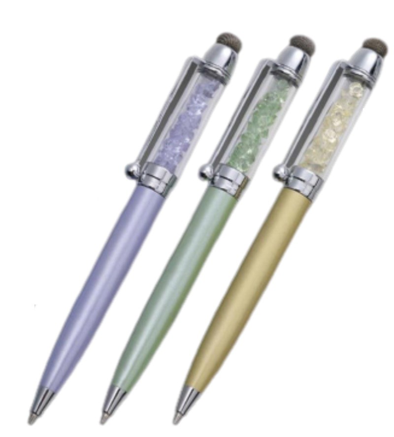 精緻素彩金属水晶触控笔 TS-CP01